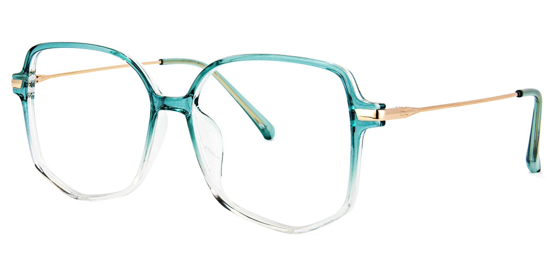 Payton Green Geometric Frame Glasses | Zeelool2