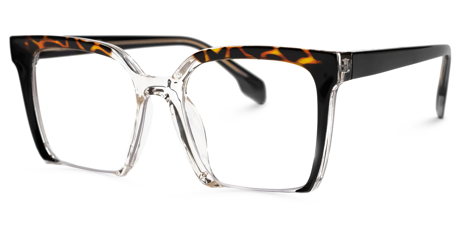 ZEELOOL Misty Square Black Glasses