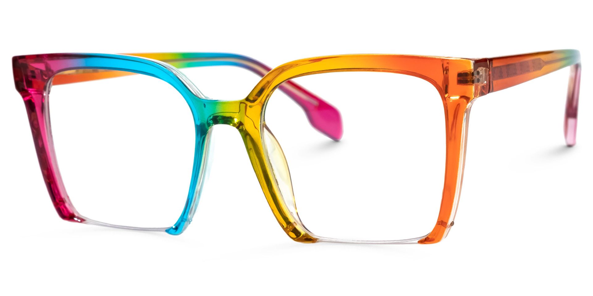 Misty Square Colorful Glasses | ZEELOOL Canada1