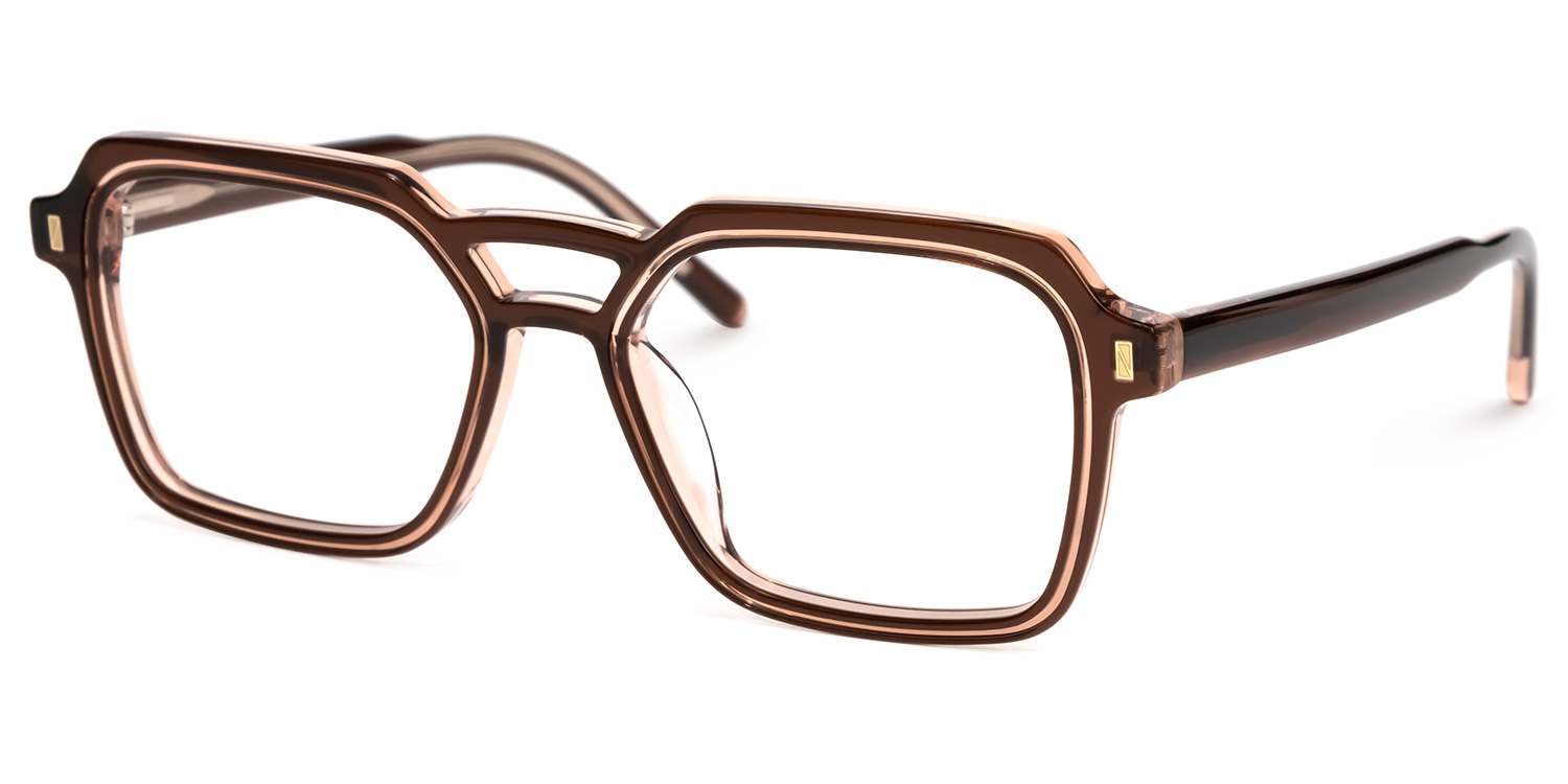 Beasley Square Brown Glasses | ZEELOOL Canada1