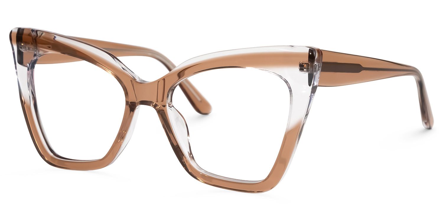 Searcy Cateye Brown Glasses | ZEELOOL Canada1