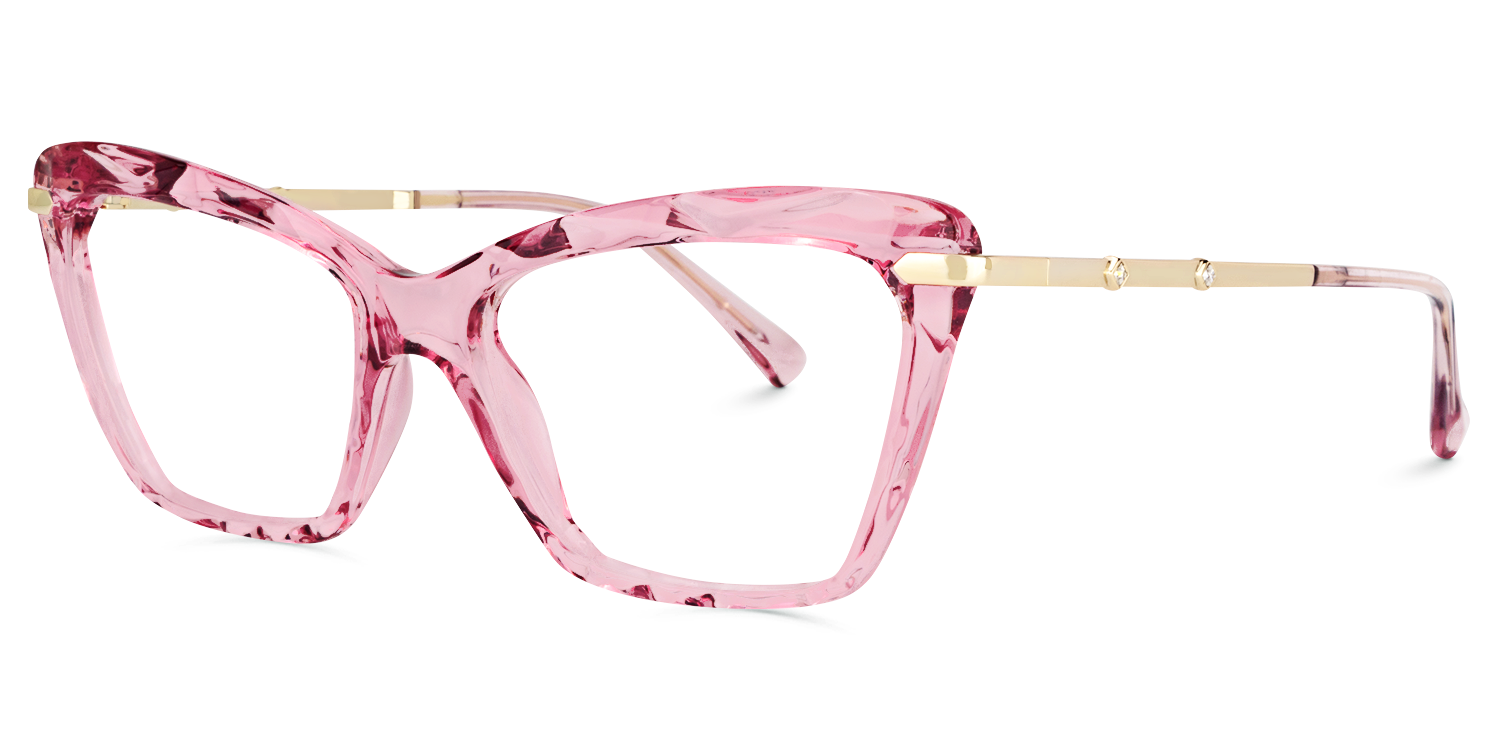 Juliet Pink Cat-eye Frame Glasses for Women | ZEELOOL Canada1
