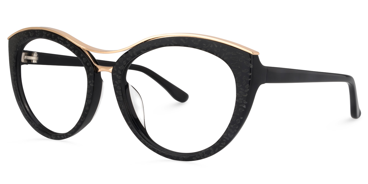 Carol Cateye Black Frame Glasses | ZEELOOL Canada1