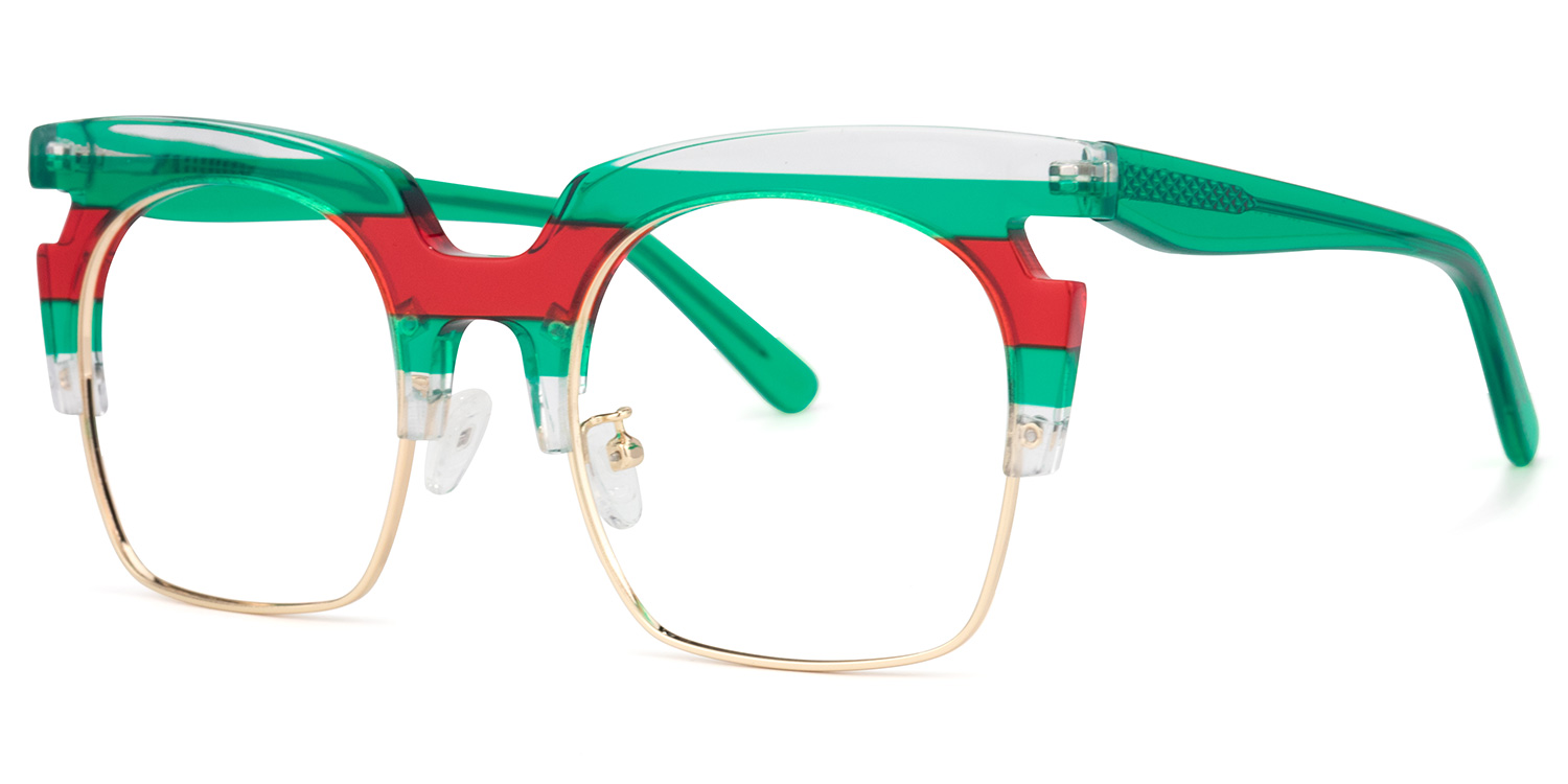 Browline Green Glasses | ZEELOOL Canada2