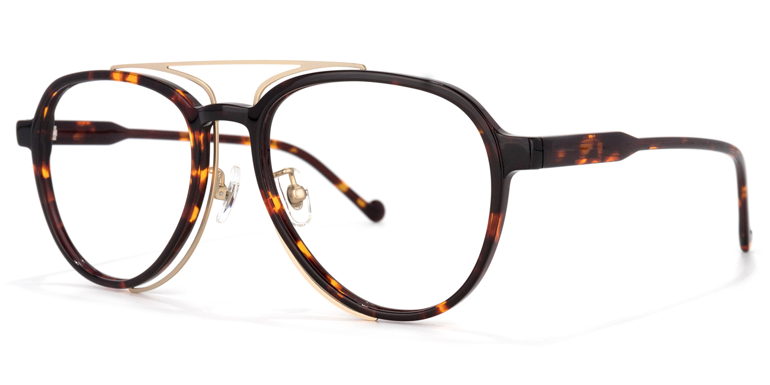 Ezra Geometric Tortoise Glasses | ZEELOOL Canada1