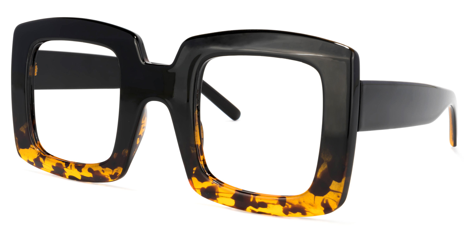 Quincey Square Black Glasses | ZEELOOL Canada1