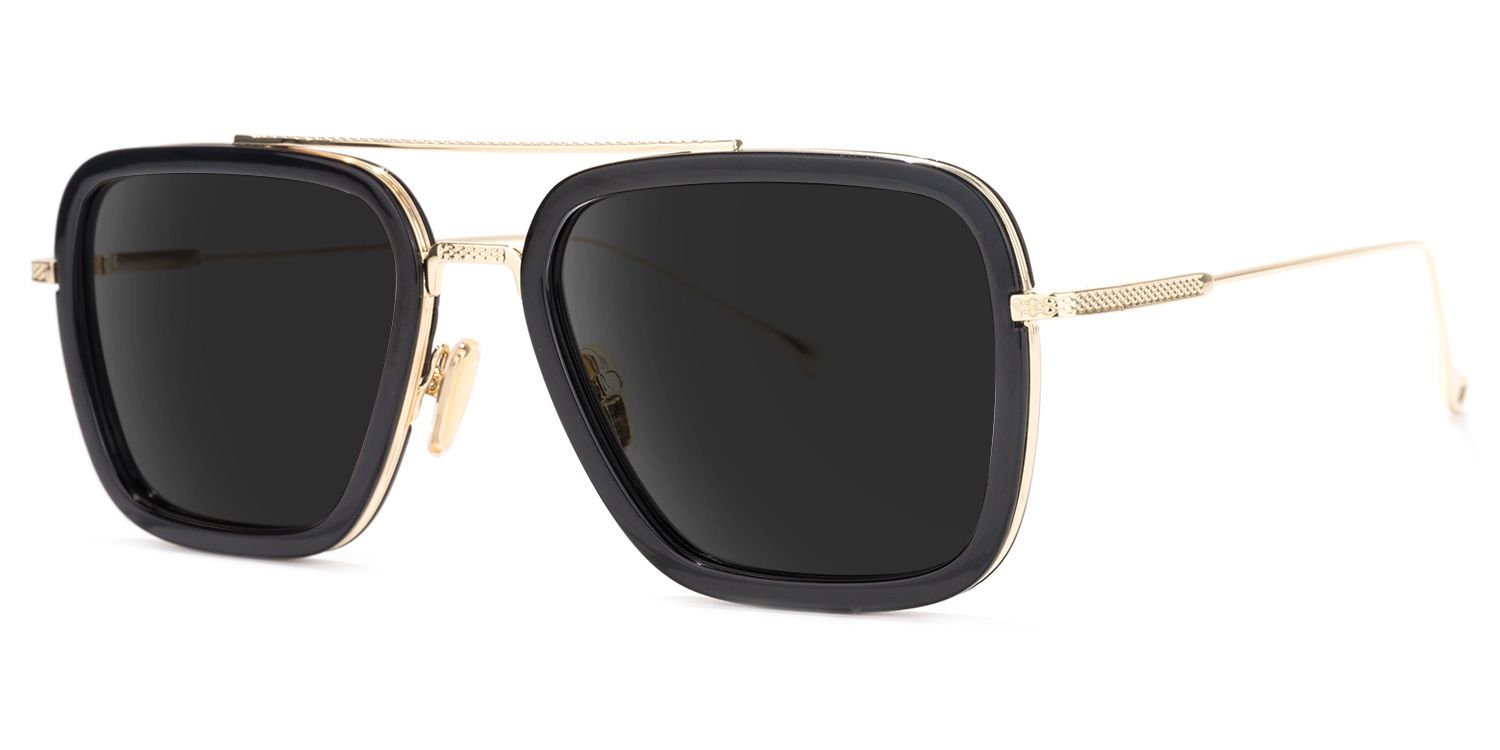 Gifford Aviator Black-Gold Sunglasses | ZEELOOL Canada1