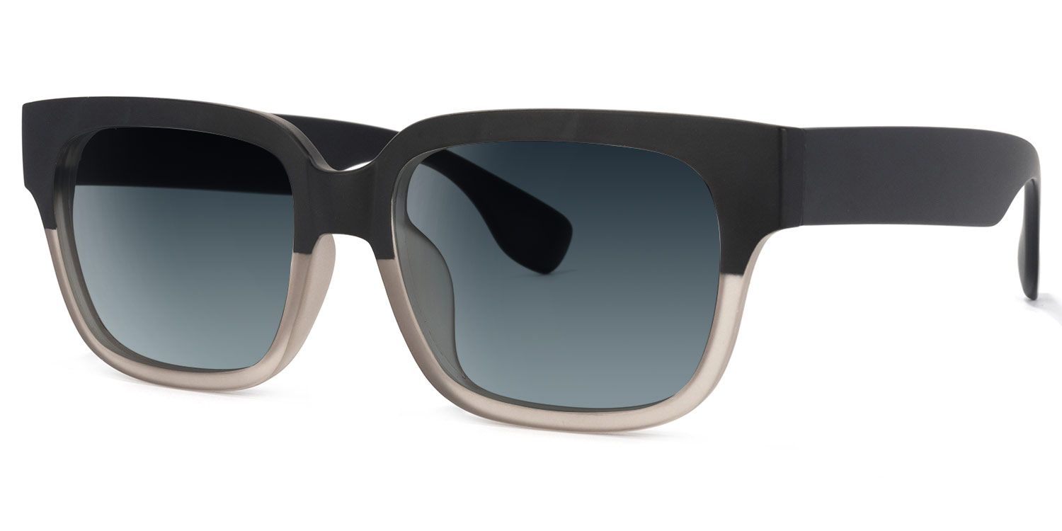 Colin Rectangle Black-Gray Sunglasses | ZEELOOL Canada1