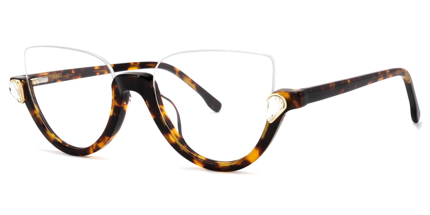 Felicia Tortoise Cat-Eye Frame Glasses | ZEELOOL Canada1