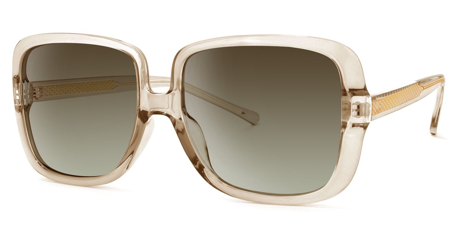 Raymond Square Beige Sunglasses | ZEELOOL Canada1