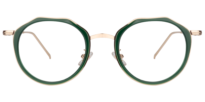 Geometric Green Glasses | ZEELOOL Canada0