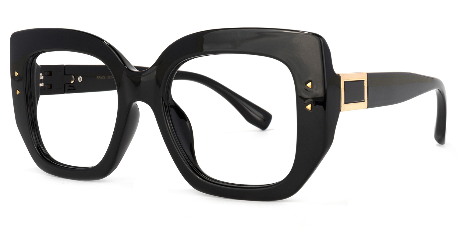 Sienna Square Black Glasses | ZEELOOL Canada1