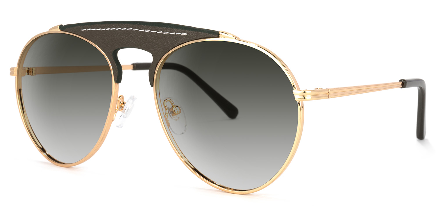 Elvira Geometric Dark-Green Sunglasses | ZEELOOL Canada1