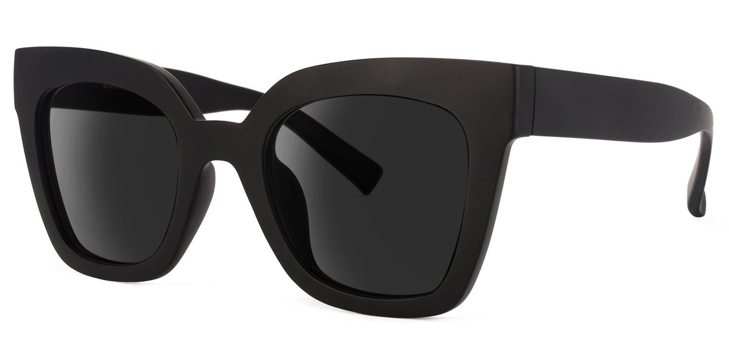 ZEELOOL Malcolm Square Black Sunglasses