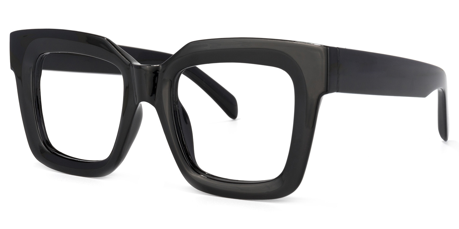 Trinity Square Black Glasses | ZEELOOL Canada1