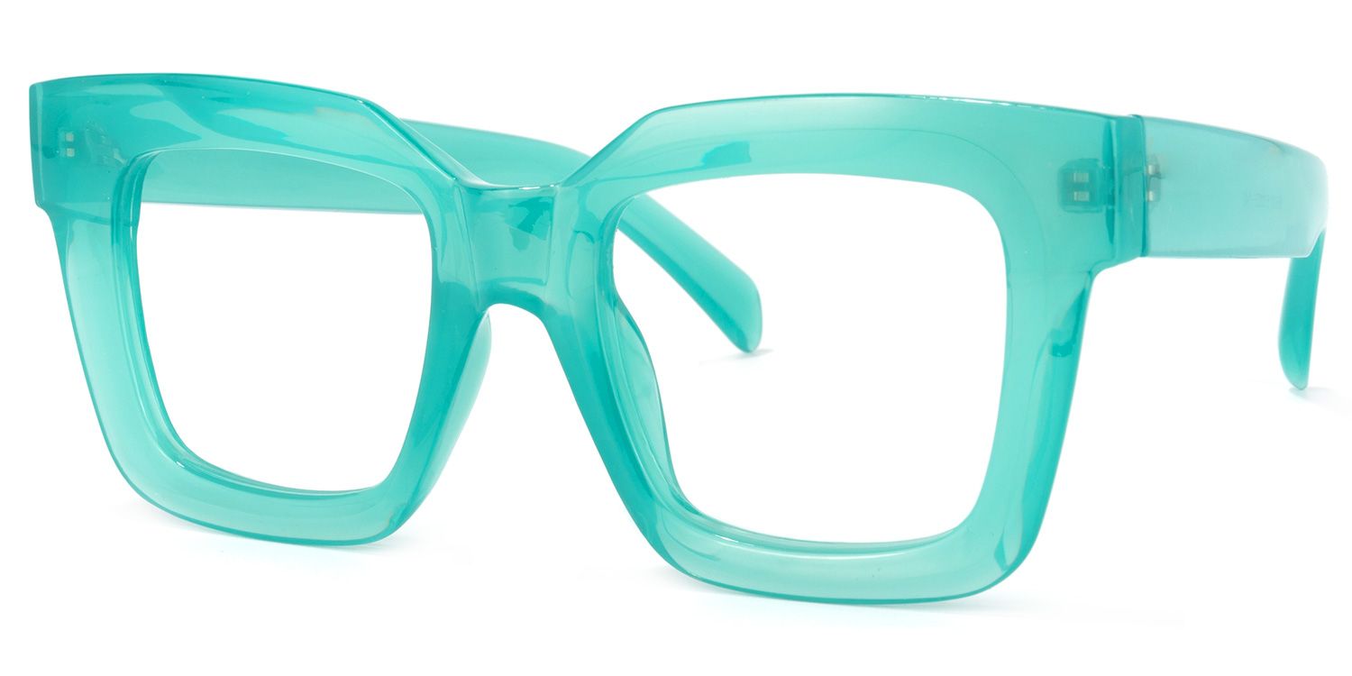 Trinity Square Green Glasses | ZEELOOL Canada1