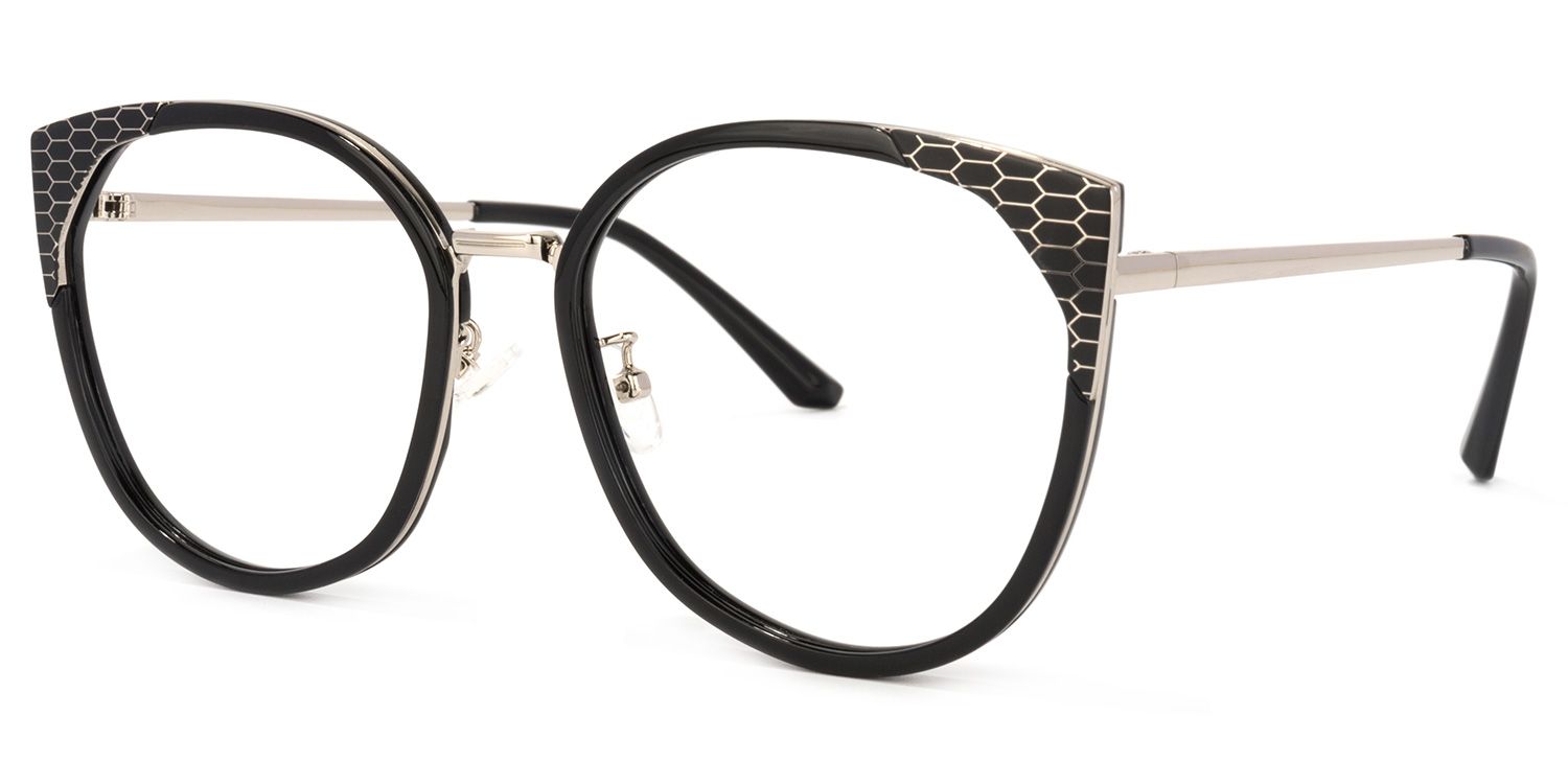 Yvette Cateye Black Glasses | ZEELOOL Canada1