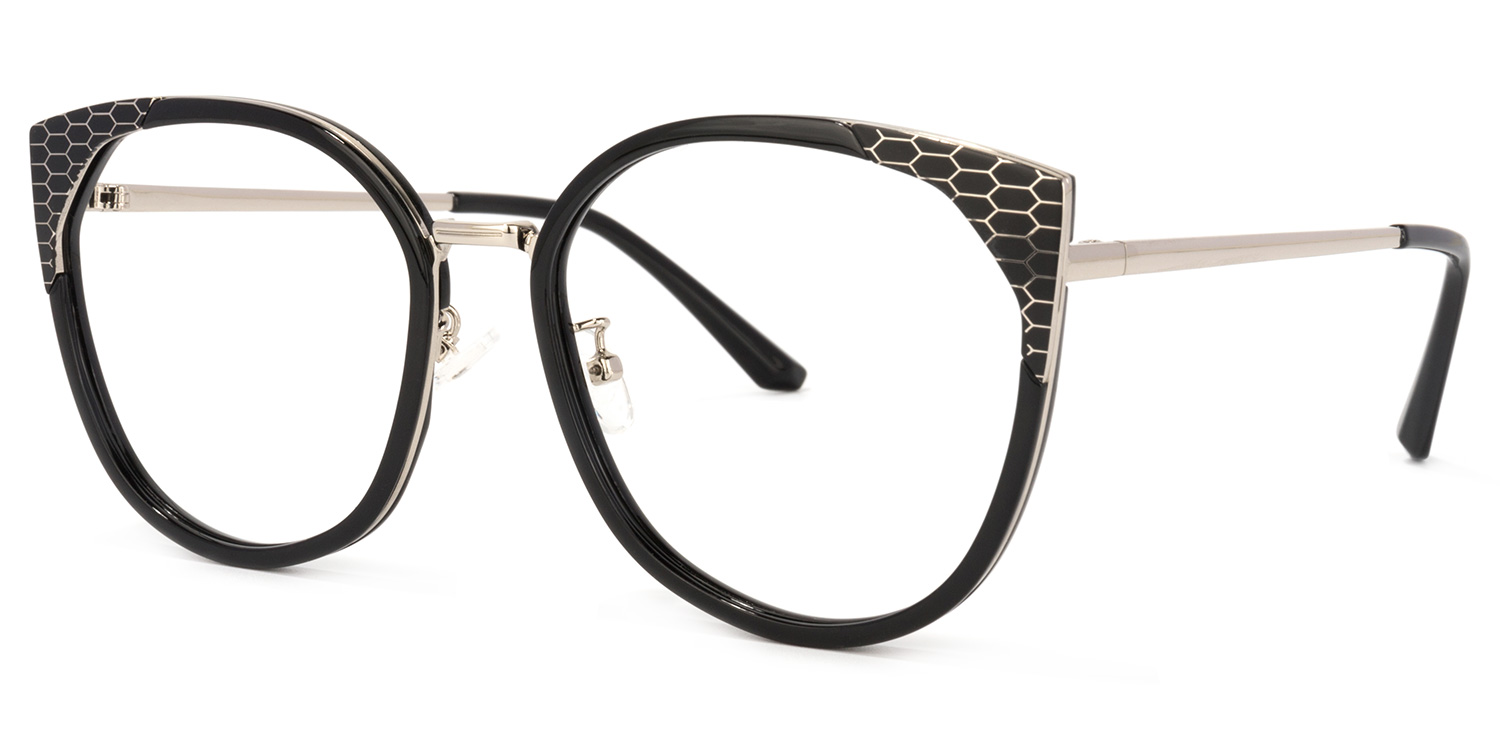 Yvette Cateye Black Glasses | ZEELOOL Canada1