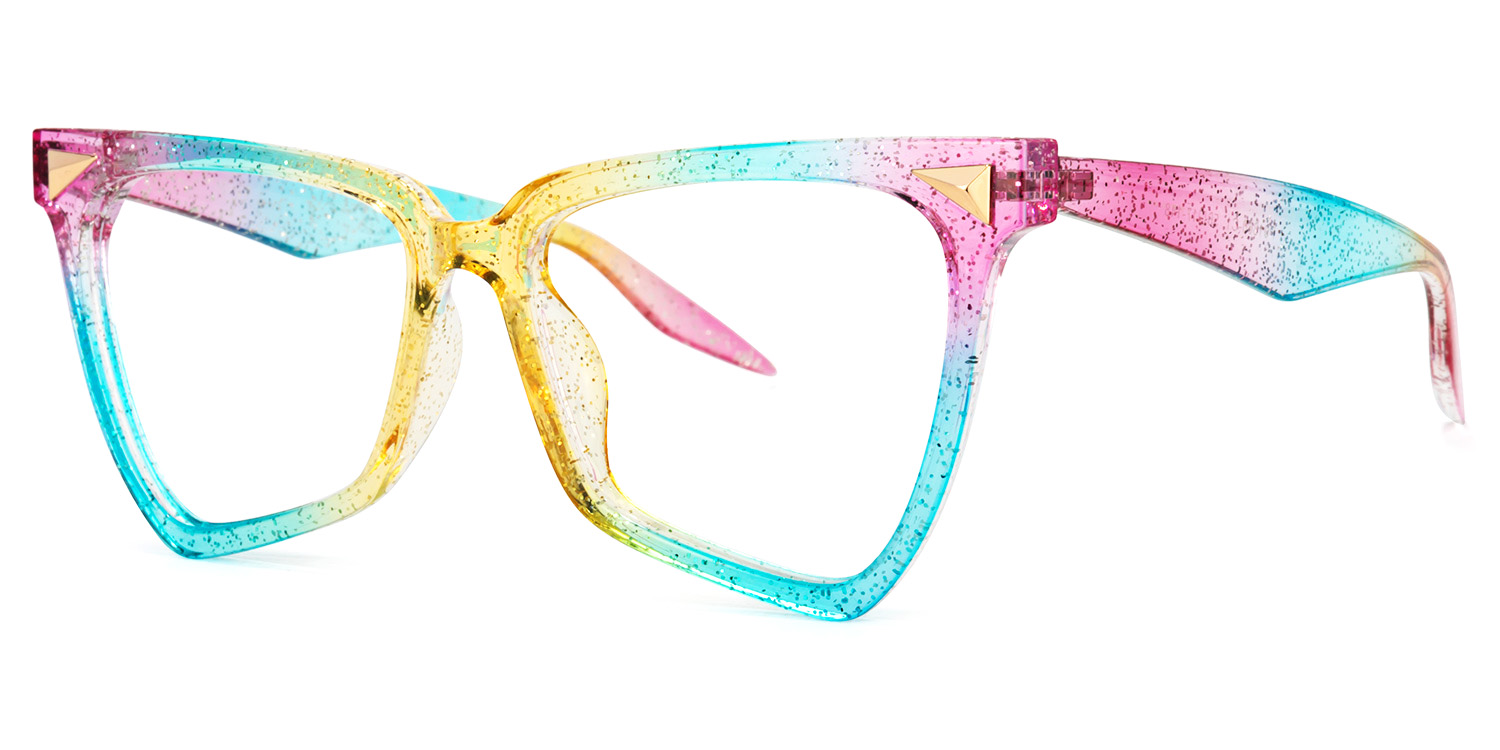 Cicely Geometrical Rainbow Eyeglasses | ZEELOOL Canada1