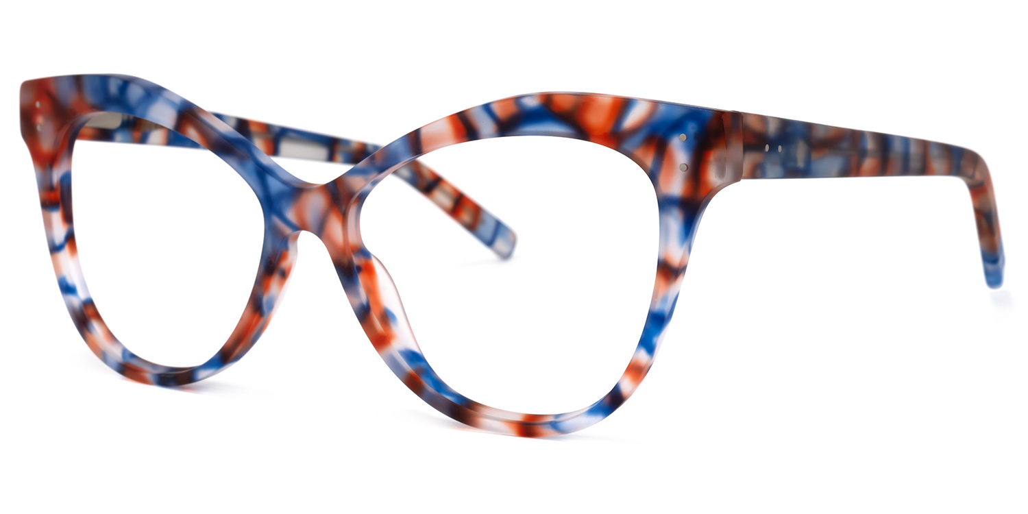Eschwege Cateye Blue-Floral Glasses | ZEELOOL Canada1