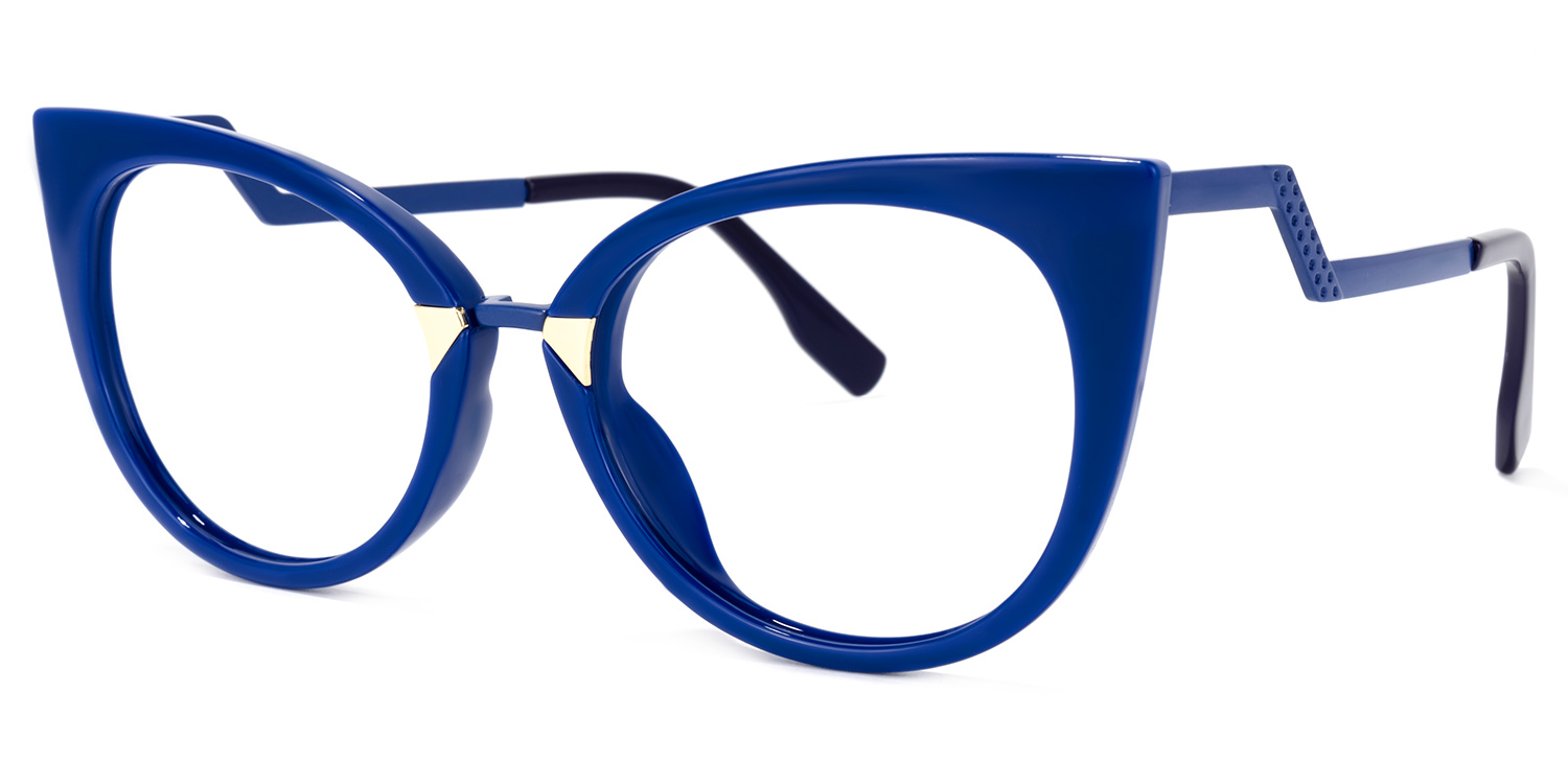 Cat Eye Blue Glasses | ZEELOOL Canada1