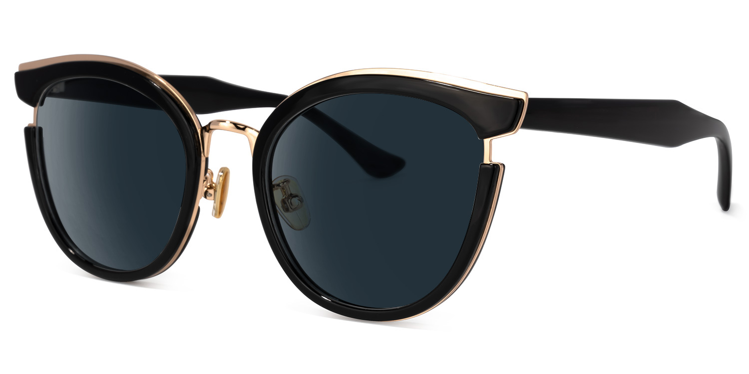 Laraine Cat Eye Black Sunglasses1