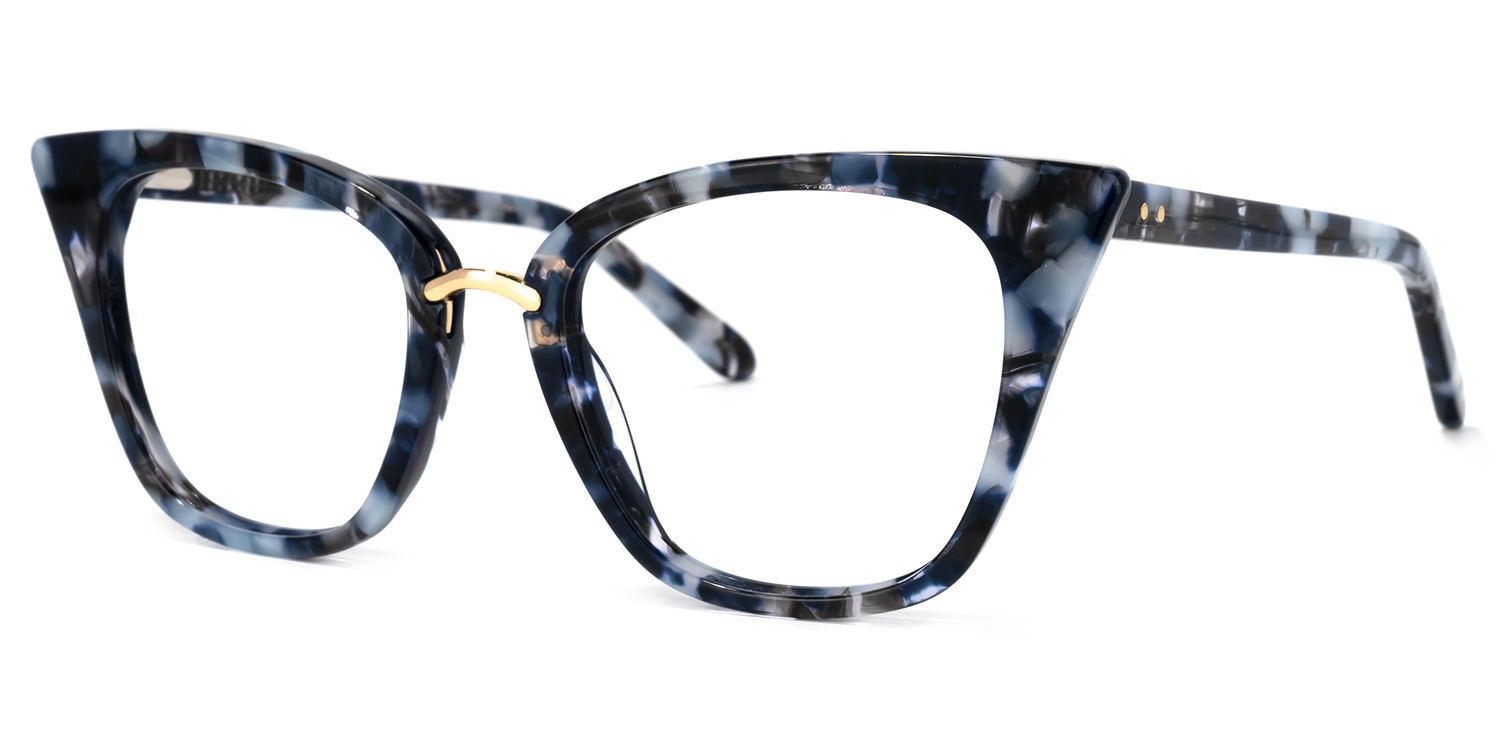 Martha Cat Eye Blue-Tortoise Glasses | ZEELOOL Canada1