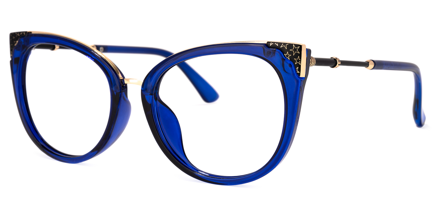 Dalton Cat Eye Blue Glasses | ZEELOOL Canada1