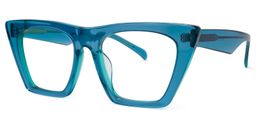 Cecile Cat Eye Blue Glasses1
