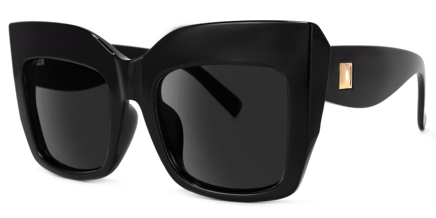 Alberta Cat Eye Black Sunglasses | ZEELOOL Canada1