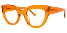 Caren Cateye Orange Glasses1