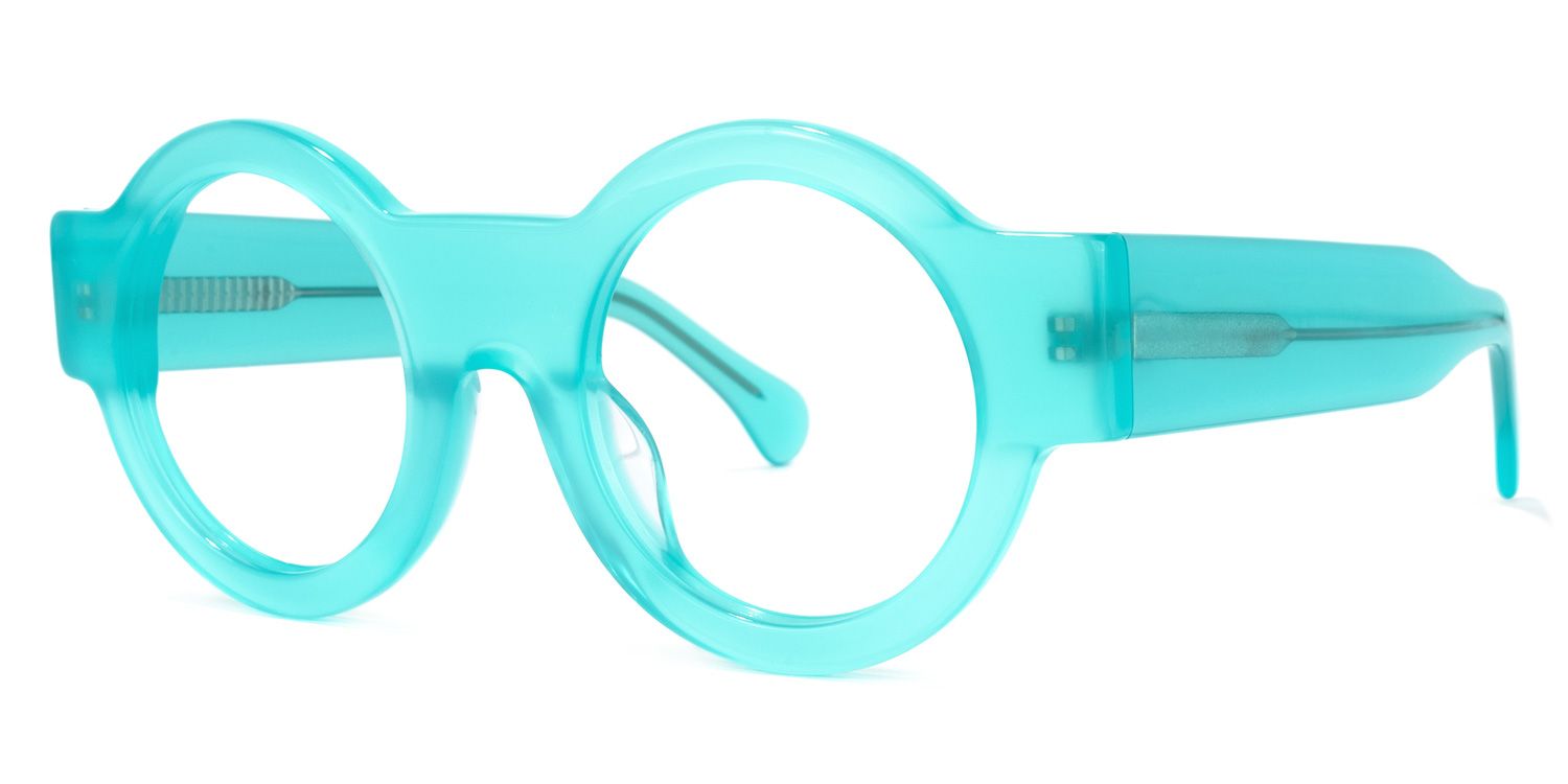Hardnett Round Turquoise Glasses | ZEELOOL Canada1