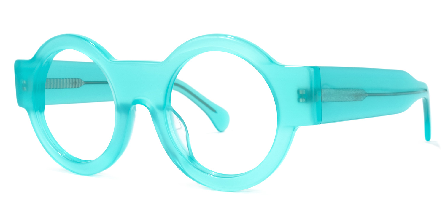 Hardnett Round Turquoise Glasses | ZEELOOL Canada1