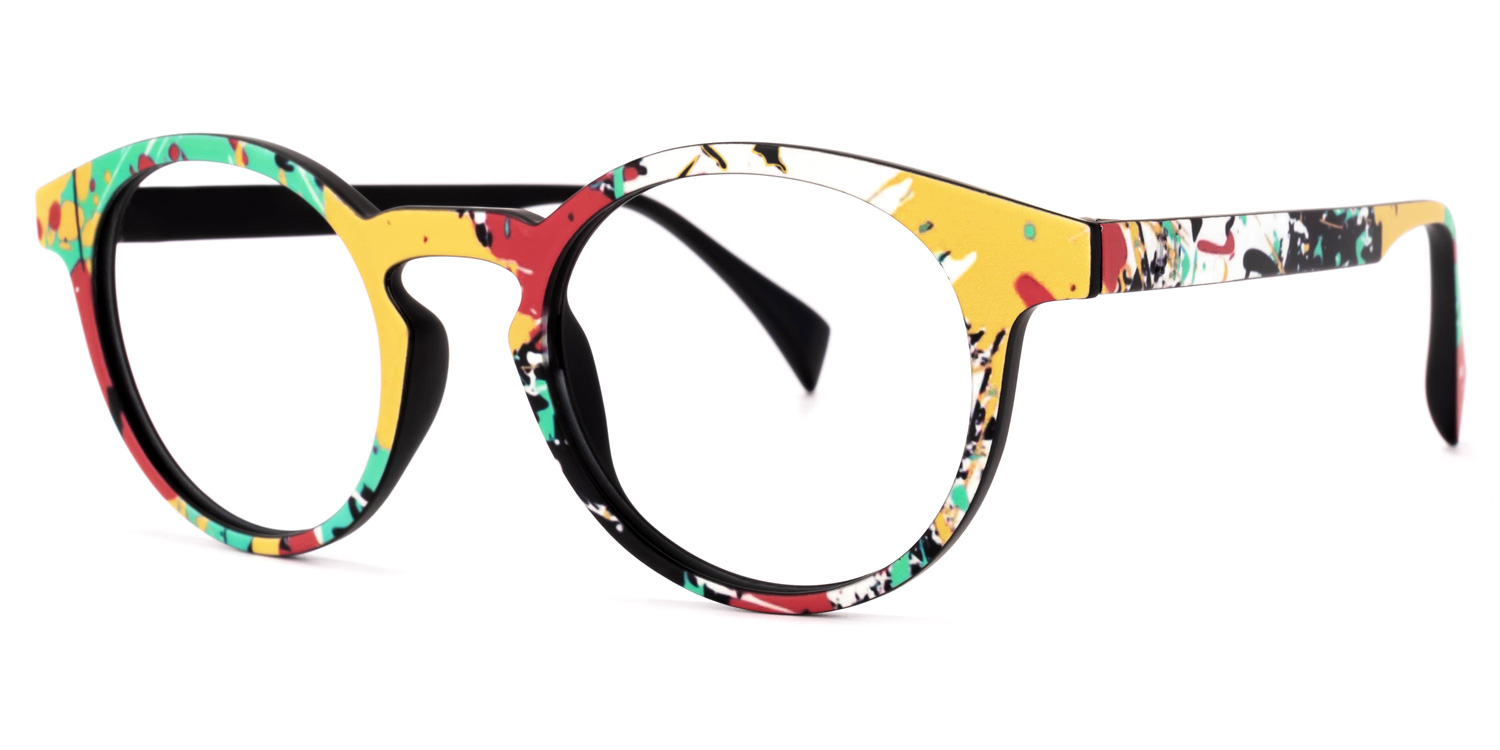 Street-Artist Round Colorful Frame Glasses | ZEELOOL Canada1