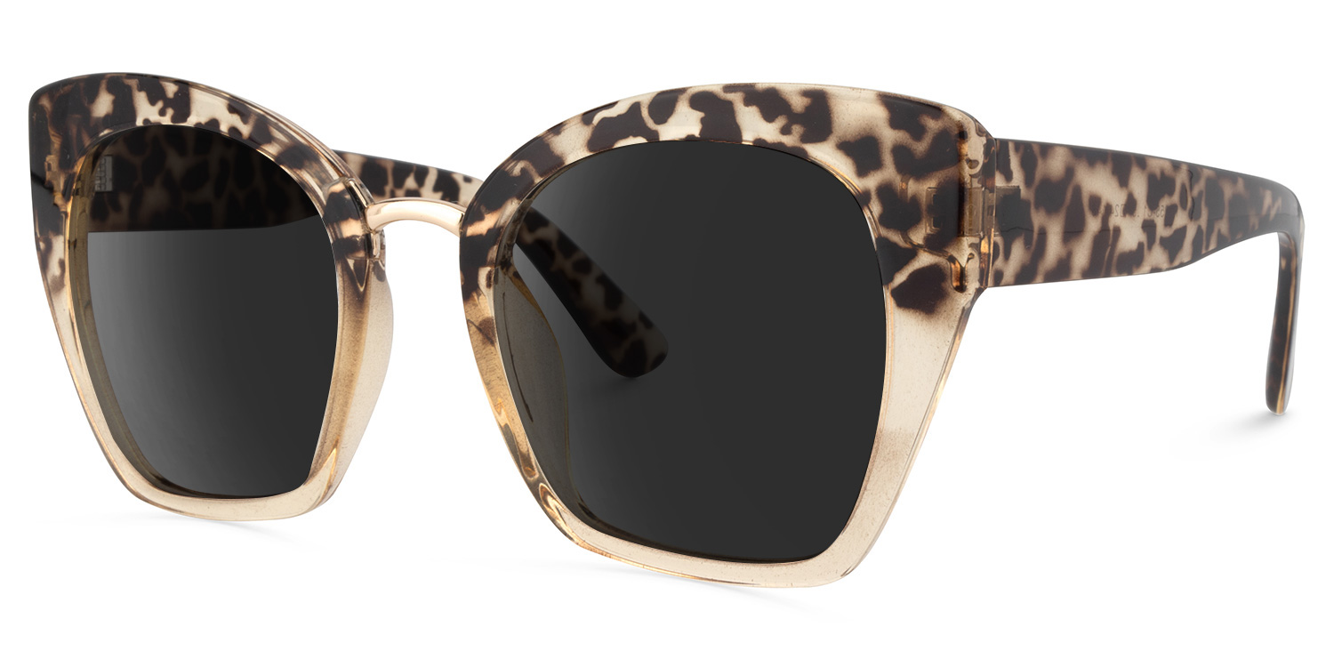 ZEELOOL Denis Cat Eye Light Tortoise Sunglasses