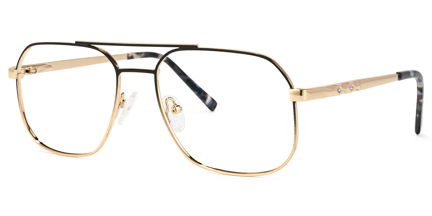 Becci Geometric Black-Gold Glasses | ZEELOOL Canada1