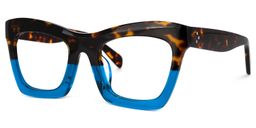 Benitez Square Blue Glasses3