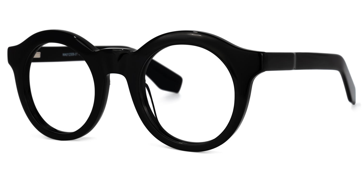 Barger Round Black Glasses1