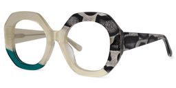 Kinkle Geometric Snake-Skin Glasses4