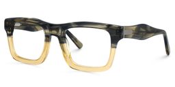 Riley Cameo-Green Rectangle Glasses1