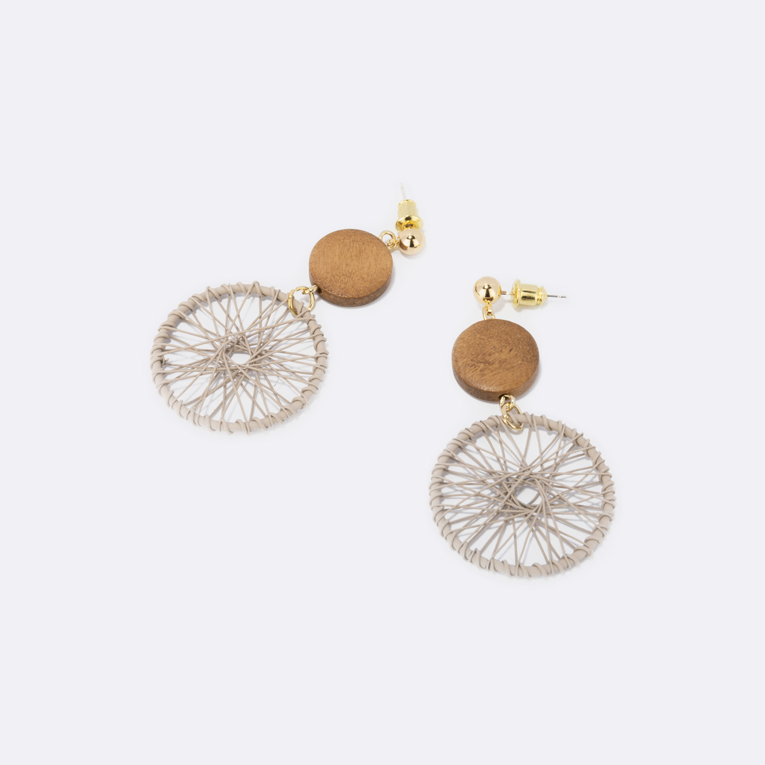 Stylish Weave Round Earrings | ZEELOOL Canada0