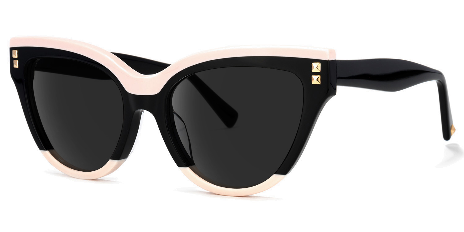 ZEELOOL Cascata Cateye Black Sunglasses