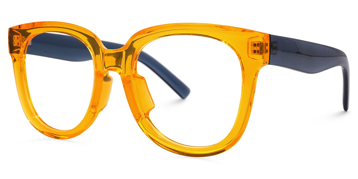 Harrell Square Orange Glasses | ZEELOOL Canada1