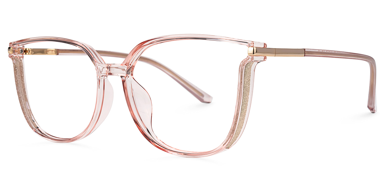 Rodz Light Pink Square Frame Glasses | ZEELOOL Canada2