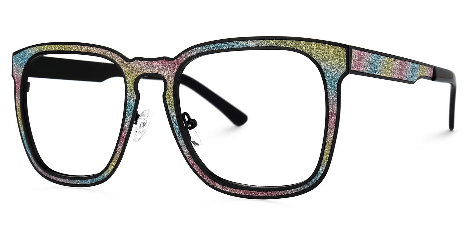 Joanne Rectangle Rainbow Glasses | ZEELOOL Canada1