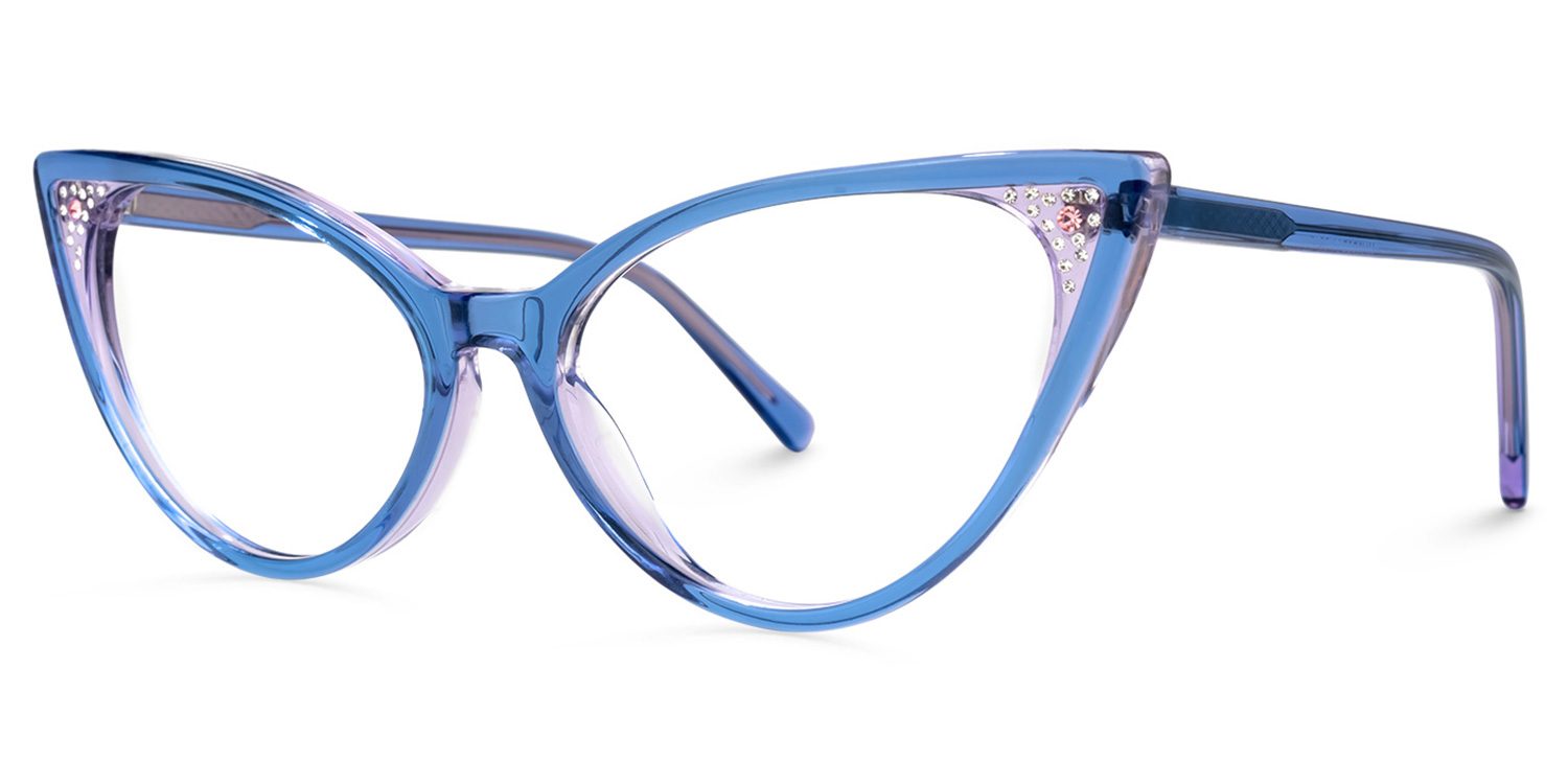 Renay Cateye Blue Glasses1