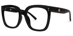 Ebony Square Black Glasses1