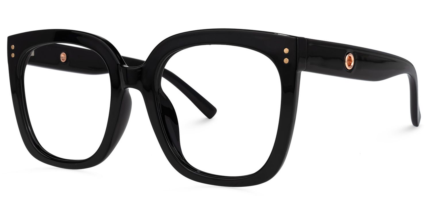 Ebony Square Black Glasses | ZEELOOL Canada1