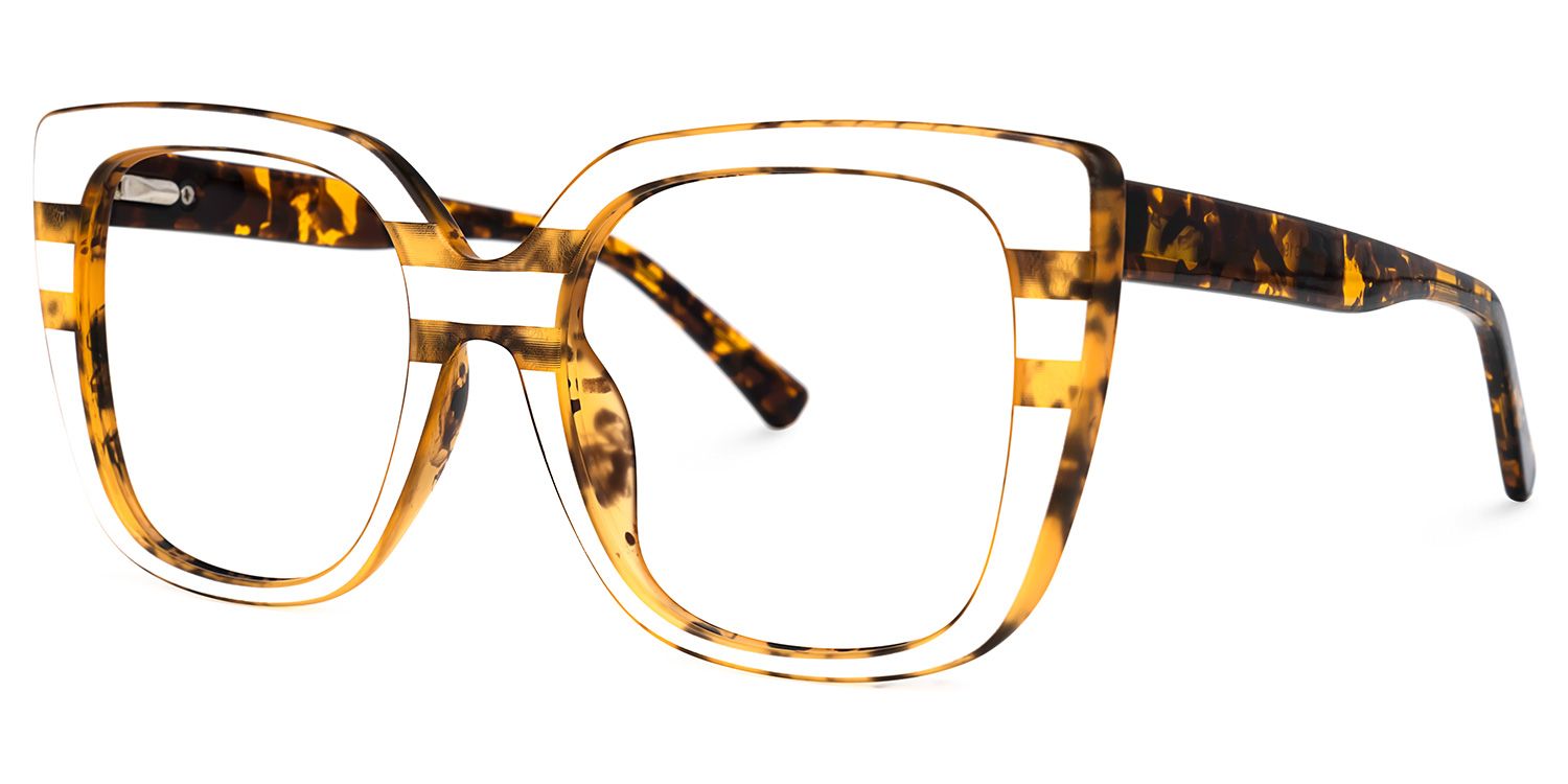 Brenda Square Light-Tortoise Glasses | ZEELOOL Canada1
