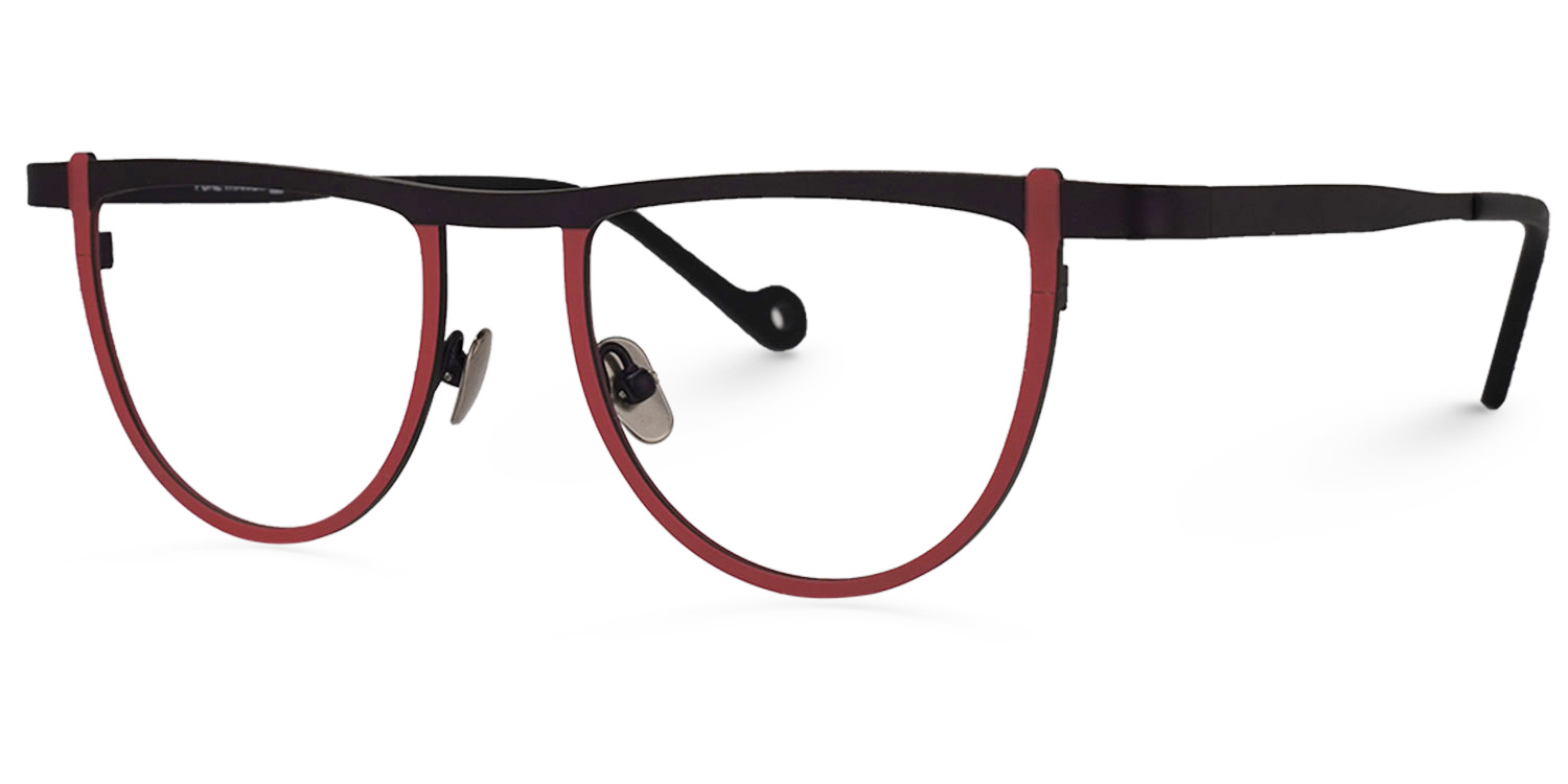 Chidera Geometric Red Glasses | ZEELOOL Canada1